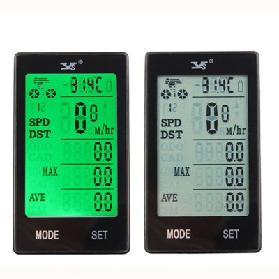 Wholesale Digital  big screen exercise speed meter bike Bicycle Accessories wireless speed counter Waterproof Luminous